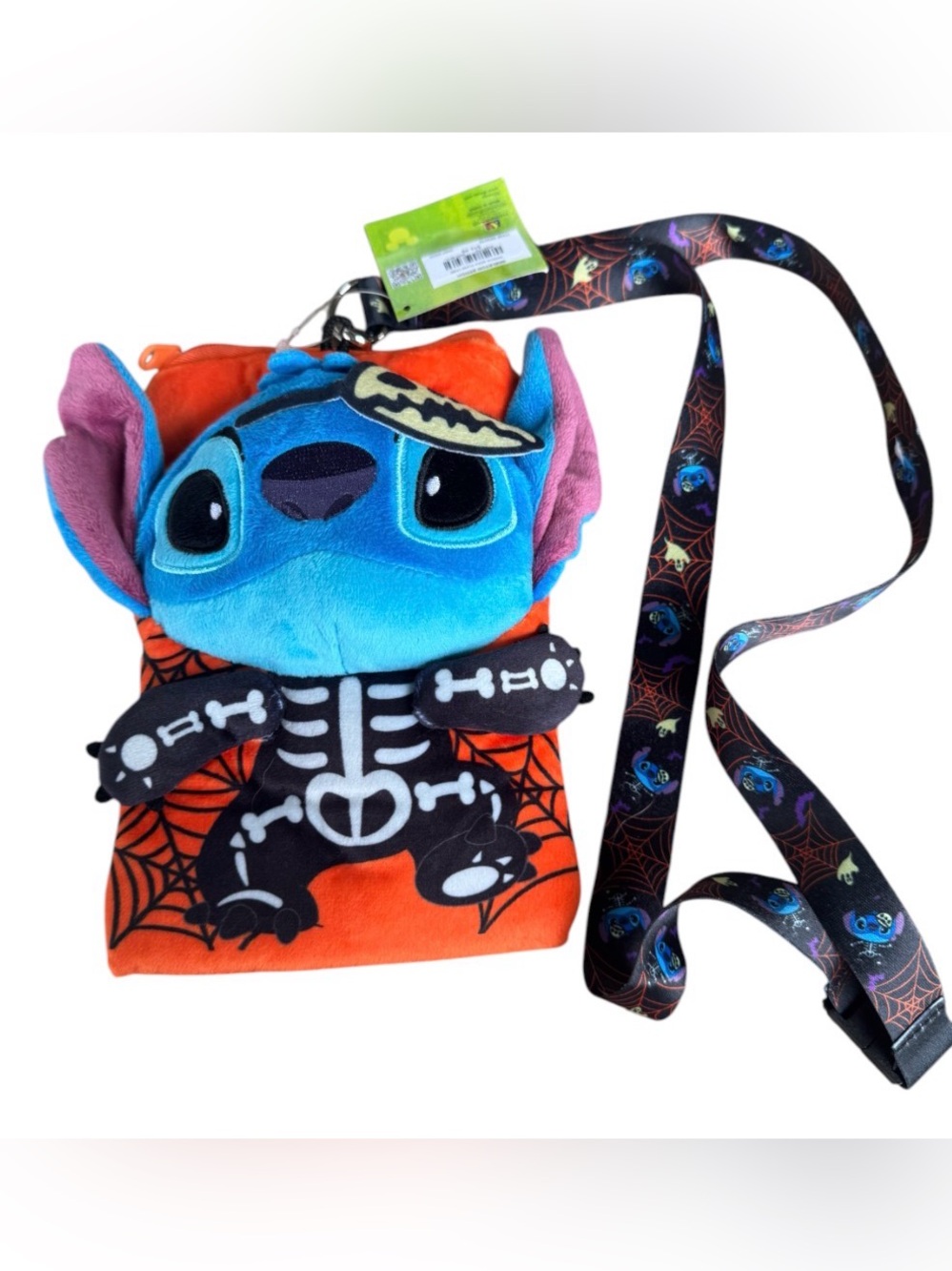 Stitch Skeleton lanyard Crossbody Bag - Cute Halloween Accessory